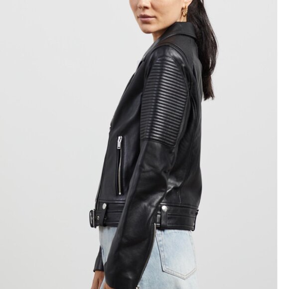 Classic Leather Biker Jacket from ENA PELLY - Picture 6 of 16